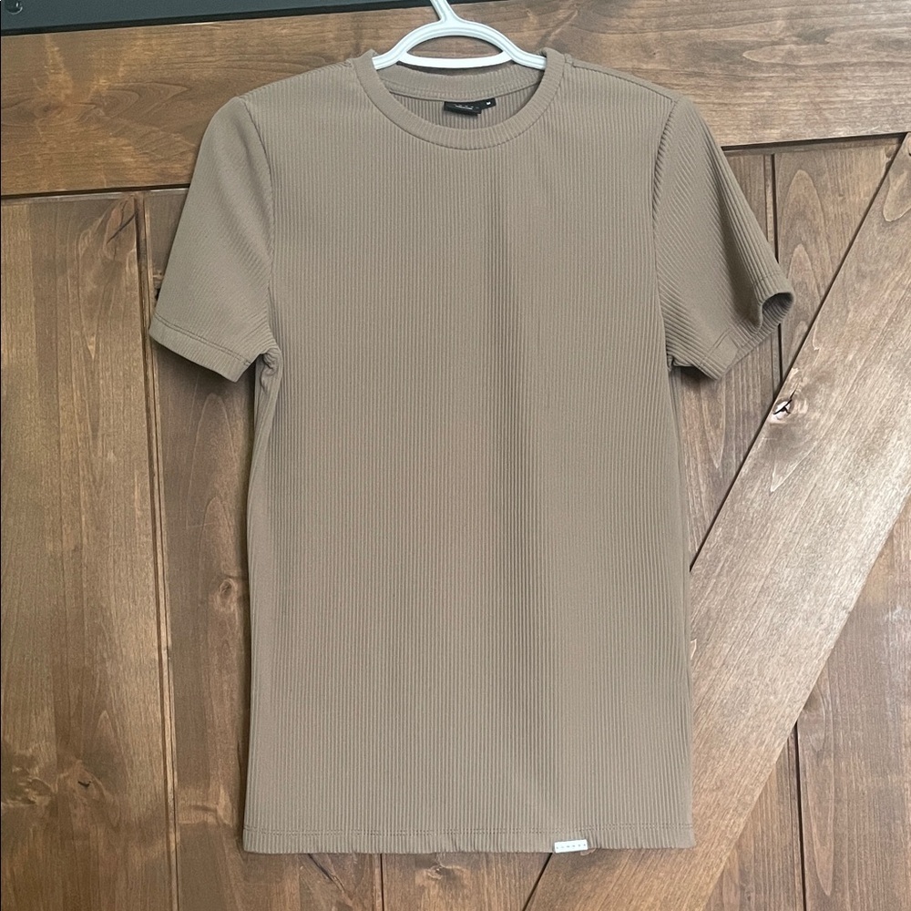 Women's Classic Tan Ribbed Tee